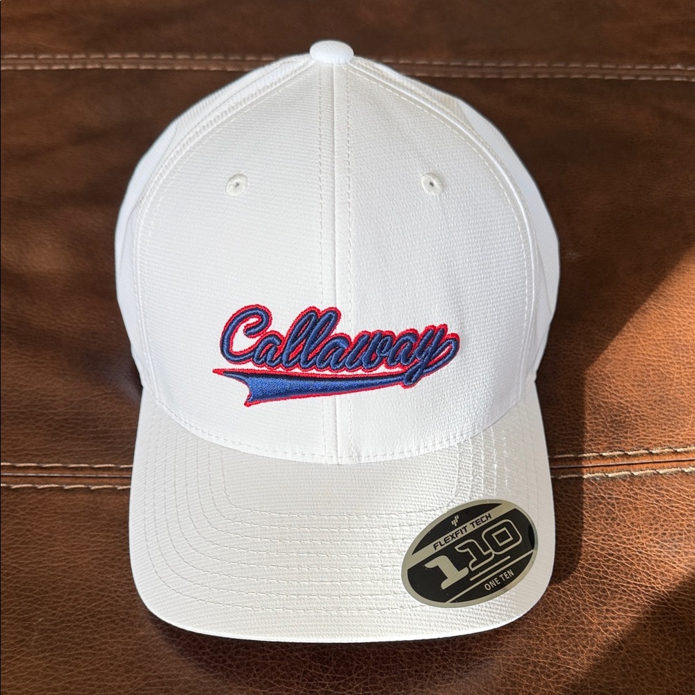 Callaway White Cap with Red and Blue Logo